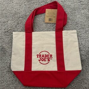 Red Trader Joe’s mini tote bag